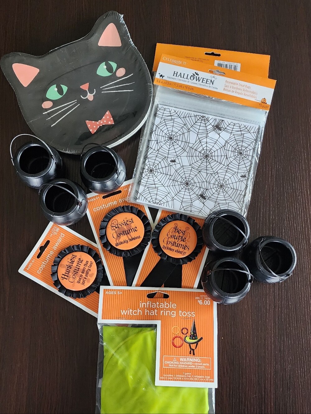 🎃Halloween Party Bundle NWT! 🎉Ringtoss Game, Awards, Favors Containers / Decor